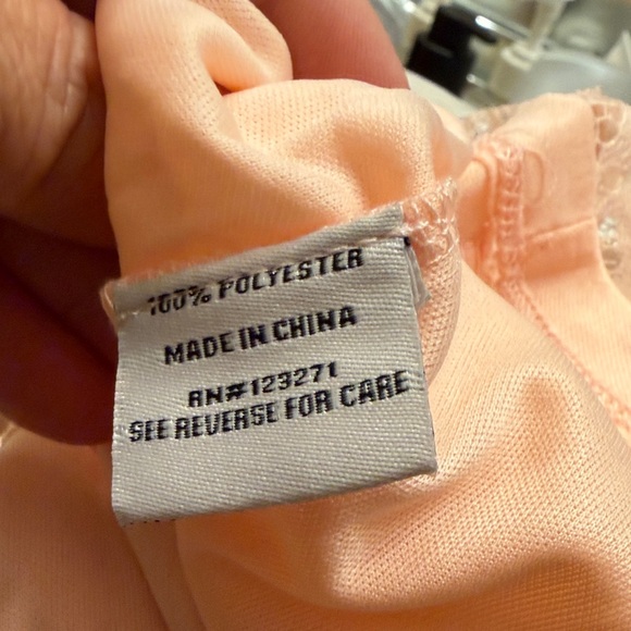 NWOT Elegant Peach Lace Maxi Dress - Picture 8 of 10